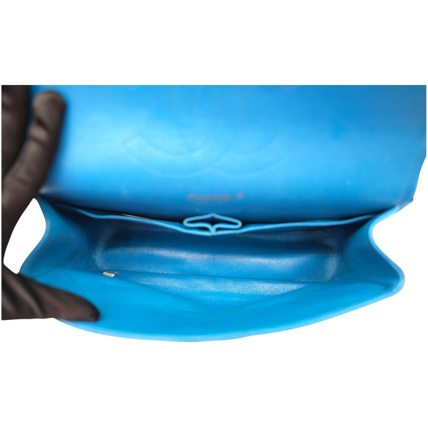 CHANEL Double Flap Jumbo Caviar Leather In Blue