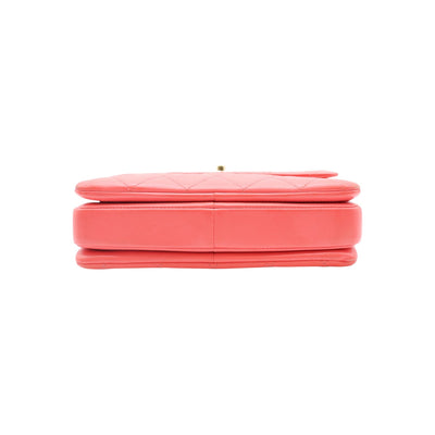 CHANEL Small Trendy CC Flap Lambskin Leather Handbag In Pink