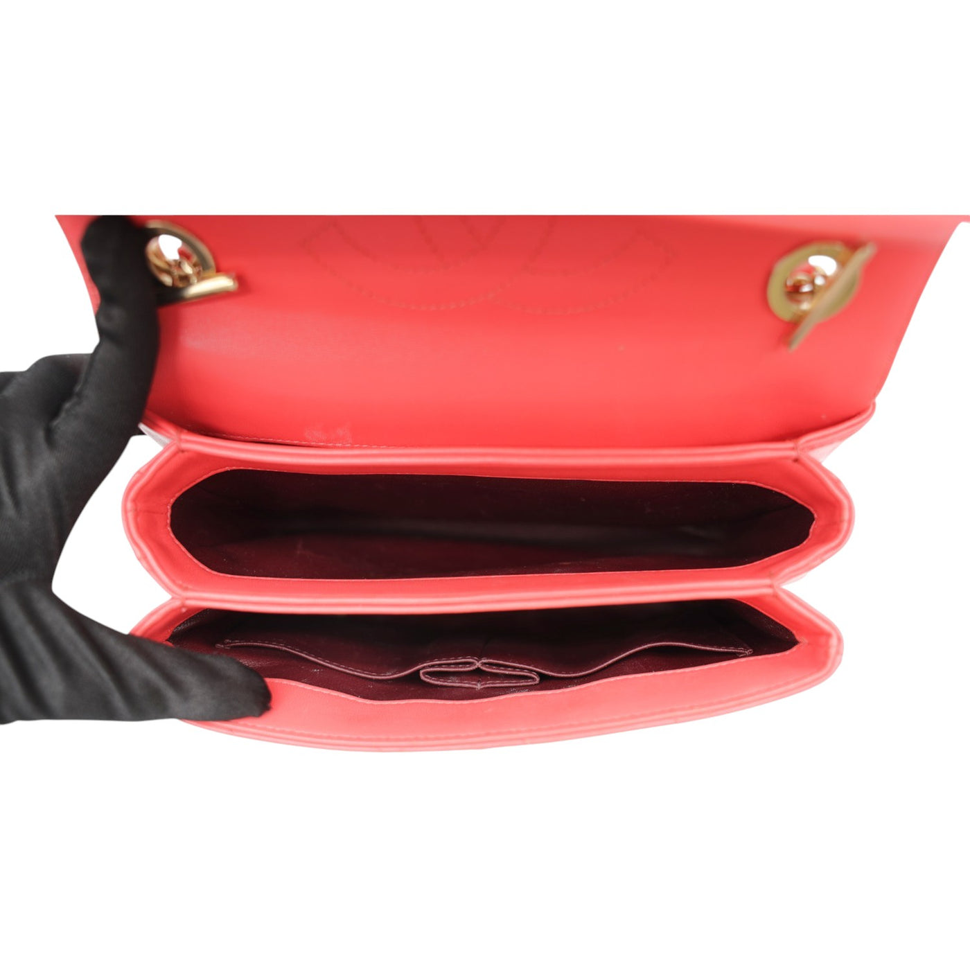 CHANEL Small Trendy CC Flap Lambskin Leather Handbag In Pink