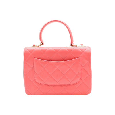 CHANEL Small Trendy CC Flap Lambskin Leather Handbag In Pink