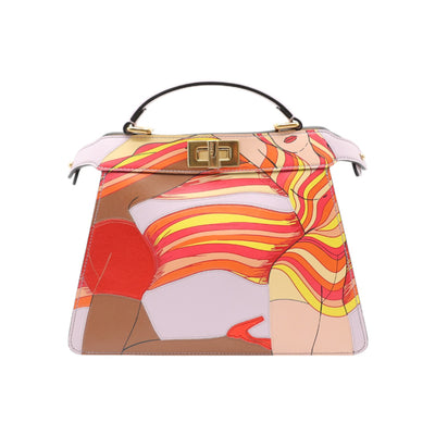 Fendi Peekaboo Iseeu Small Bikini Girls Handbag In Lilach