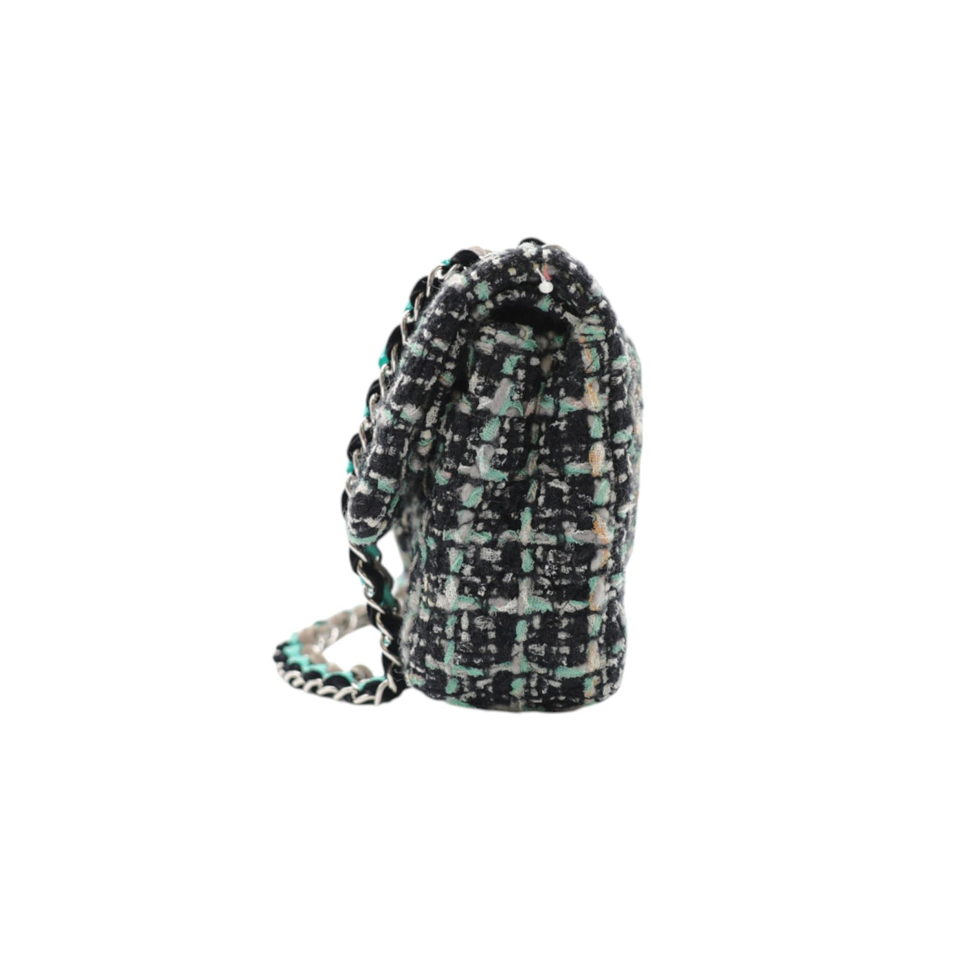 CHANEL Medium Double Flap Tweed Shoulder Bag