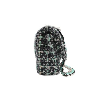 CHANEL Medium Double Flap Tweed Shoulder Bag