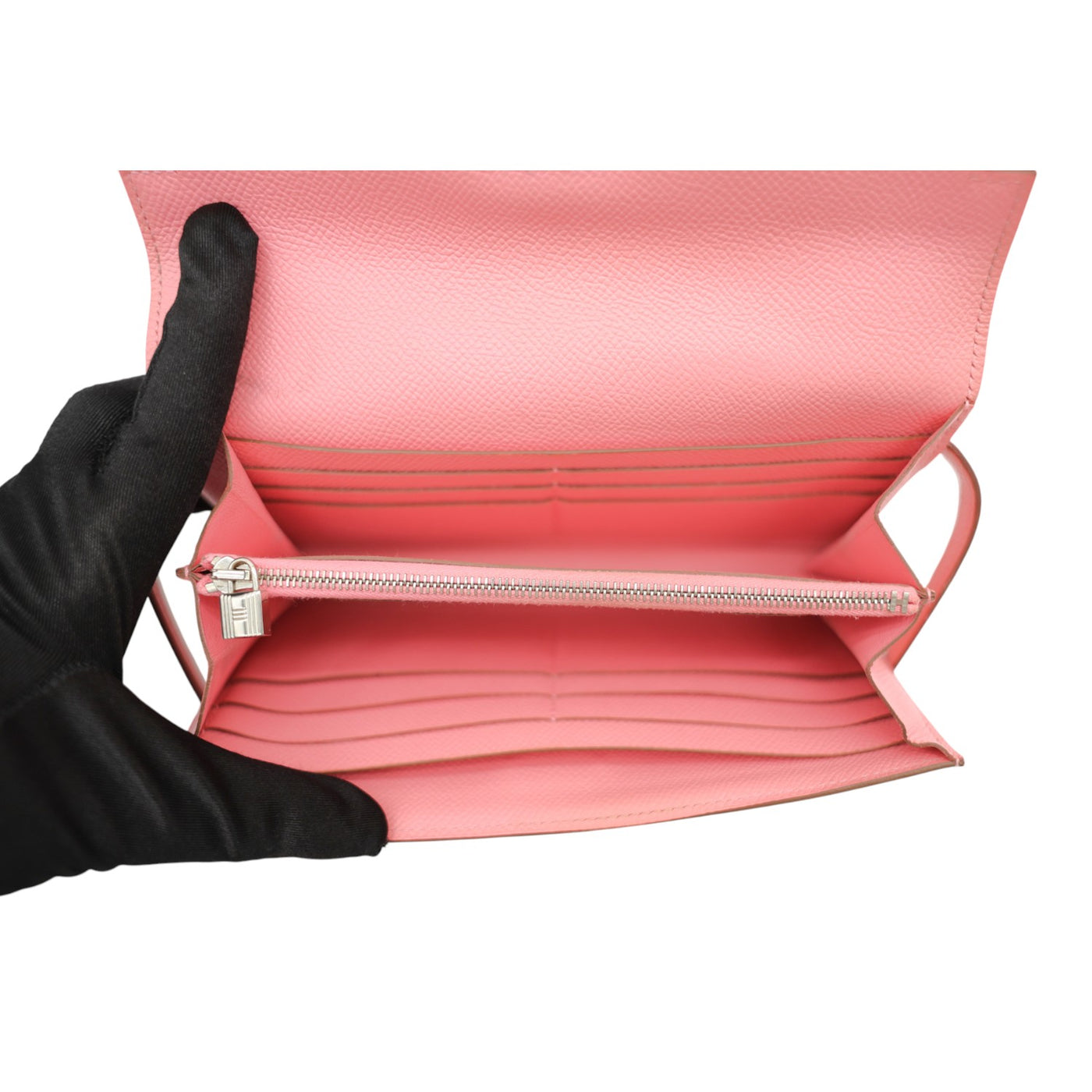 Hermès Kelly Longue Wallet In Pink Rose