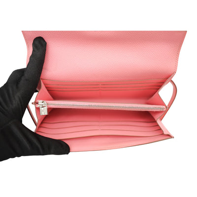 Hermès Kelly Longue Wallet In Pink Rose