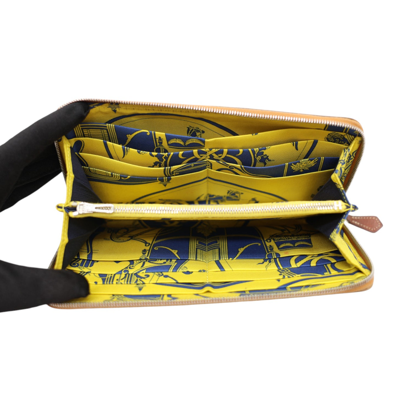 Hermès Azap Silk'In Classique Long Wallet In Brown