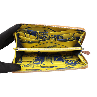 Hermès Azap Silk'In Classique Long Wallet In Brown