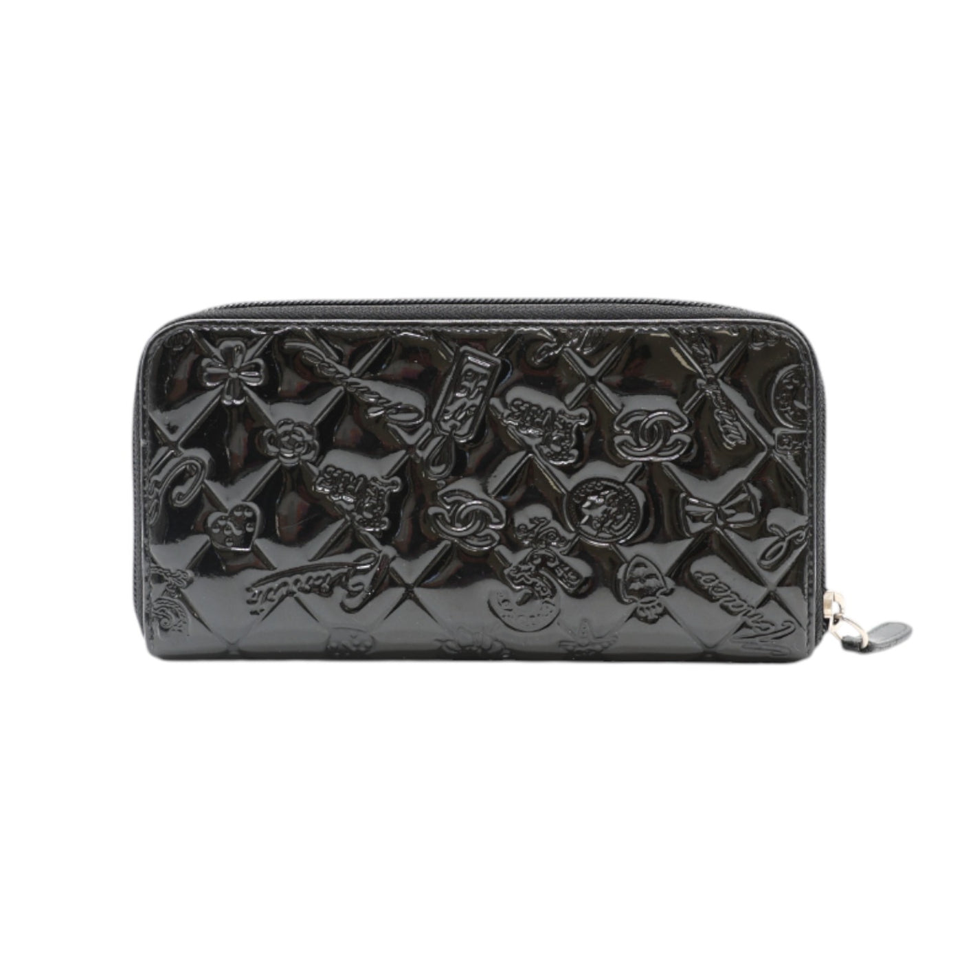 CHANEL Lucky Symbols Zip Around Wallet In Black