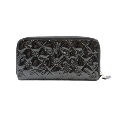 CHANEL Lucky Symbols Zip Around Wallet In Black