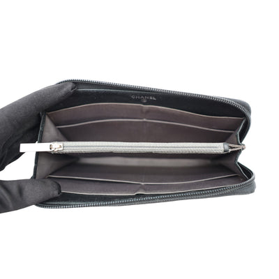 CHANEL Lucky Symbols Zip Around Wallet In Black