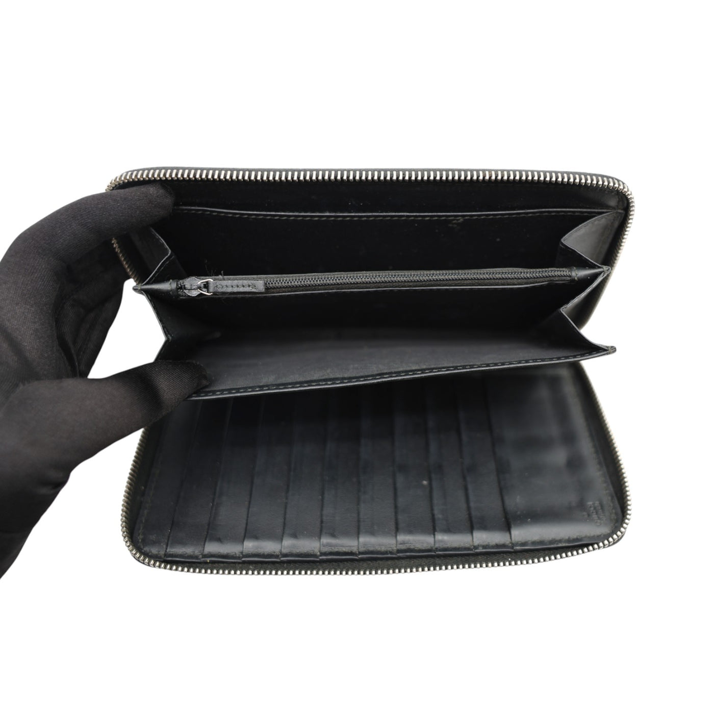 Gucci Guccissima Leather Zip Around Long Wallet
