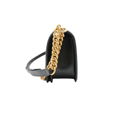 CHANEL Boy Medium Caviar Leather In Black And Gold Hardware