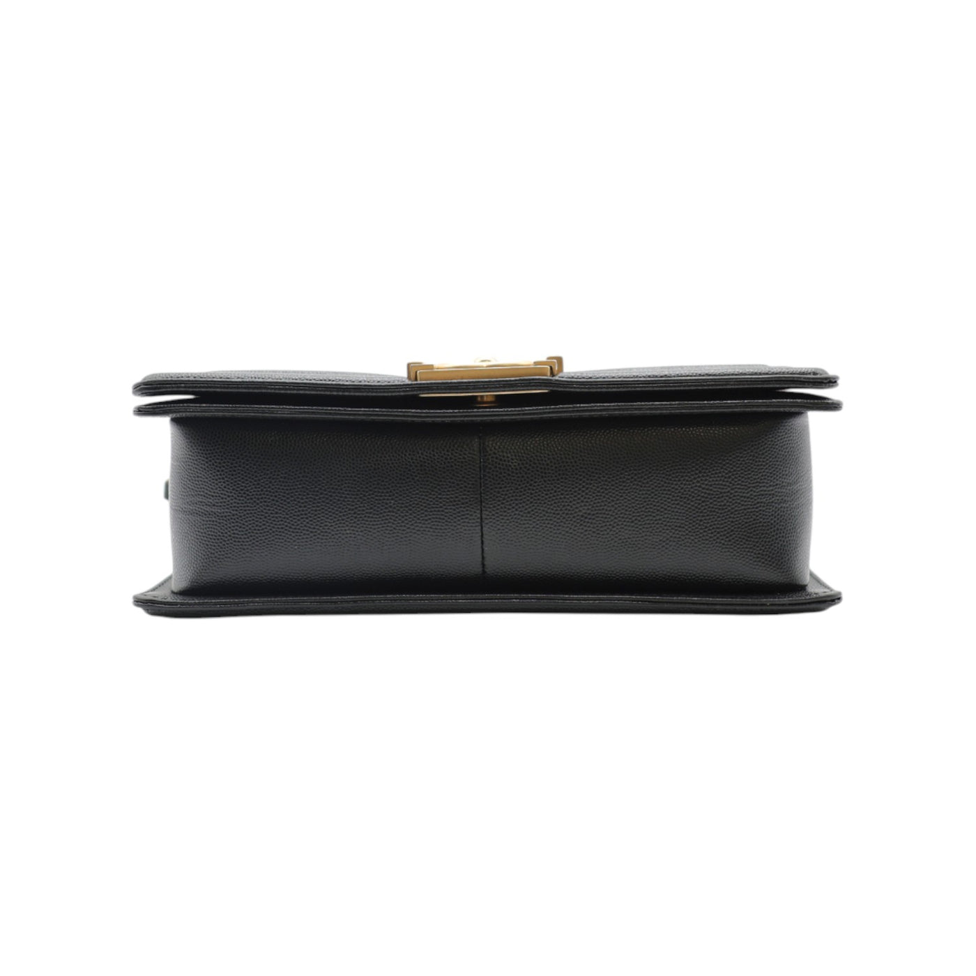 CHANEL Boy Medium Caviar Leather In Black And Gold Hardware