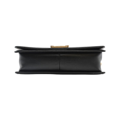 CHANEL Boy New Medium Caviar In Black And Gold Hardware