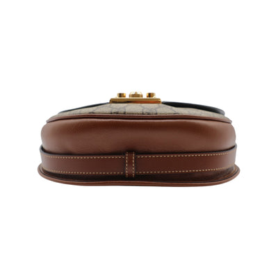 Gucci GG Supreme Padlock Saddle Crossbody Bag