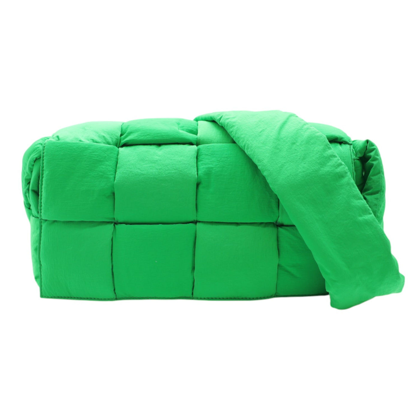 Bottega Veneta Padded Tech Cassette Nylon Crossbody Bag In Green