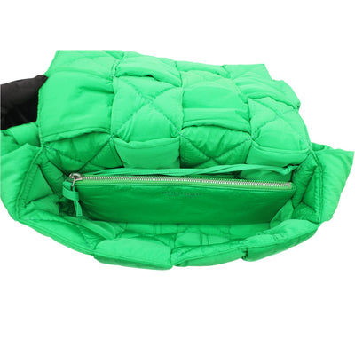 Bottega Veneta Padded Tech Cassette Nylon Crossbody Bag In Green