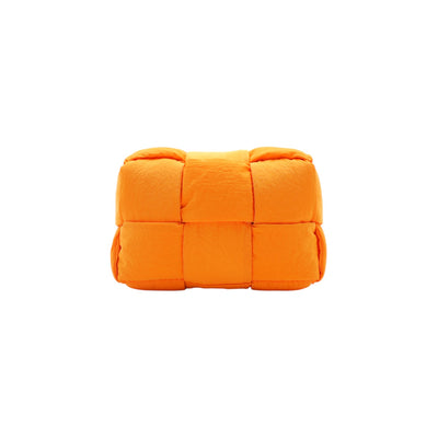 Bottega Veneta Padded Mini Candy Cassette Nylon Crossbody Bag In Orange