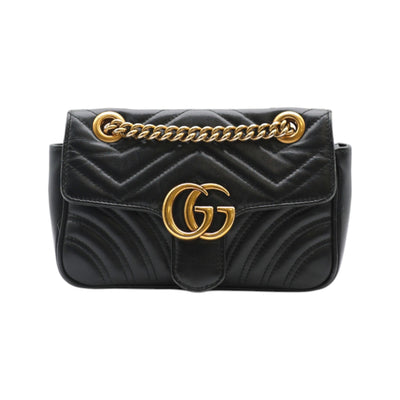 Gucci GG Marmont Medium Shoulder Bag In Black