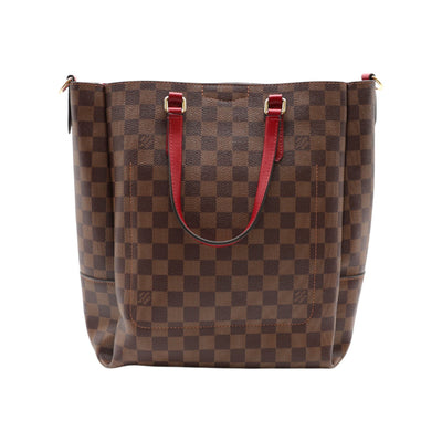 Louis Vuitton Damier Ebene Belmont MM Cherry Berry Tote Bag