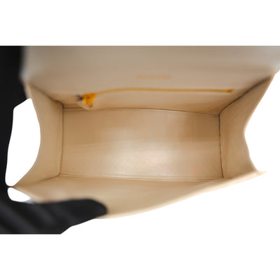 Balenciaga Hourglass Crocodile Embossed Leather Crossbody Bag In Cream