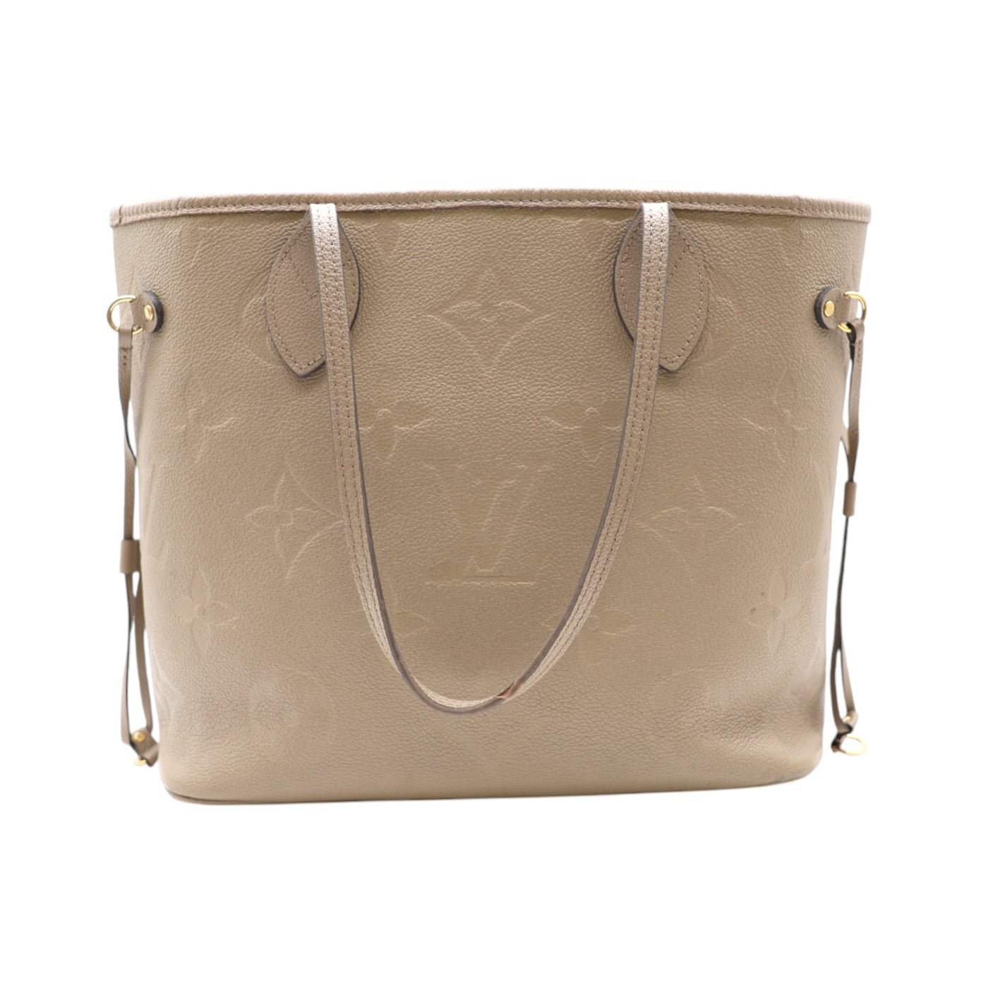 Louis Vuitton Neverfull MM Monogram Empreinte Leather Tote Bag In Taupe