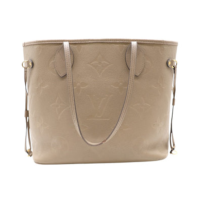 Louis Vuitton Neverfull MM Monogram Empreinte Leather Tote Bag In Taupe