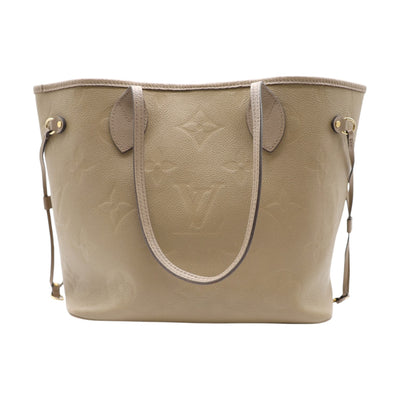 Louis Vuitton Neverfull MM Monogram Empreinte Leather Tote Bag In Taupe