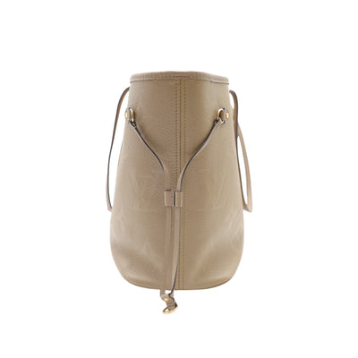 Louis Vuitton Neverfull MM Monogram Empreinte Leather Tote Bag In Taupe
