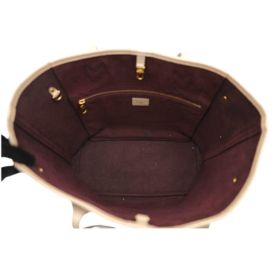 Louis Vuitton Neverfull MM Monogram Empreinte Leather Tote Bag In Taupe
