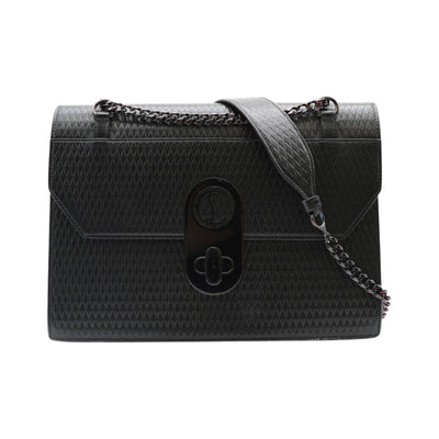 Christian Louboutin Large Elisa Leather Shoulder Bag In Black