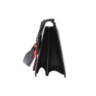 Christian Louboutin Large Elisa Leather Shoulder Bag In Black