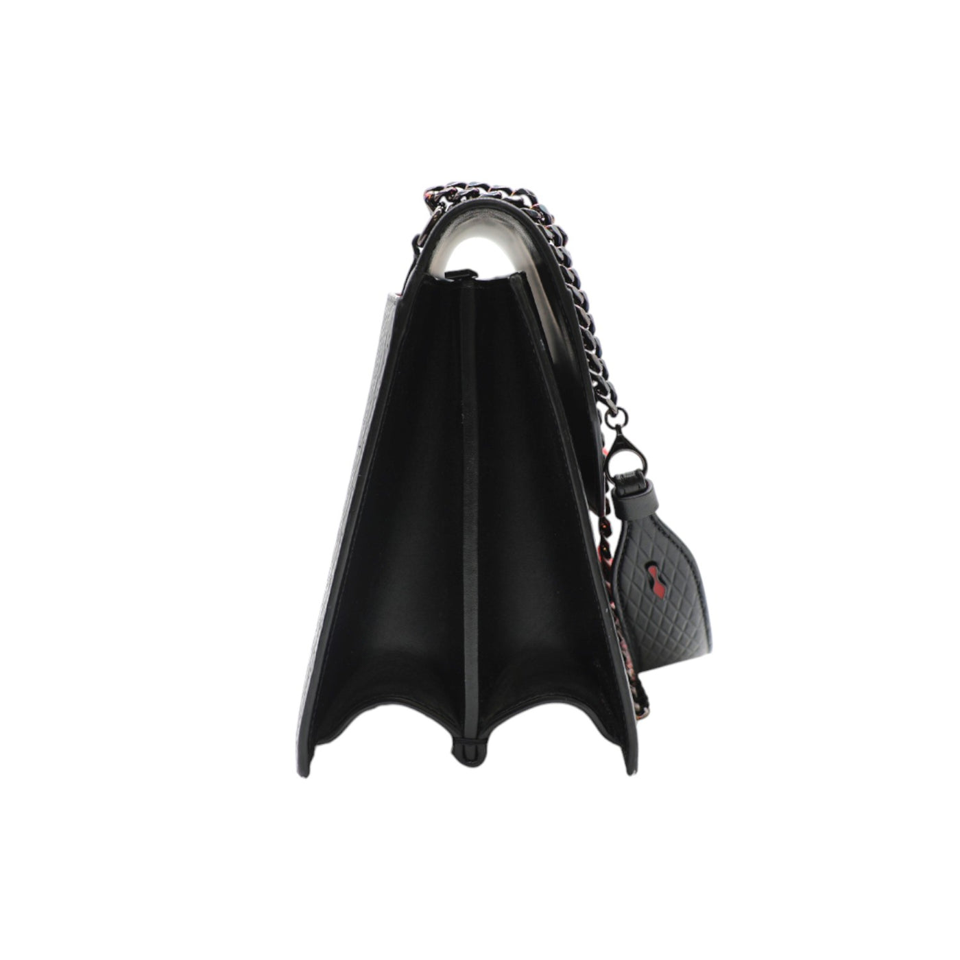Christian Louboutin Large Elisa Leather Shoulder Bag In Black