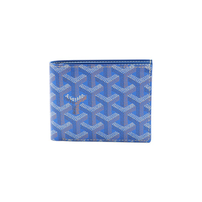 Goyard Victoire Bifold Wallet In Sky Blue Goyardine Canvas