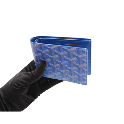 Goyard Victoire Bifold Wallet In Sky Blue Goyardine Canvas
