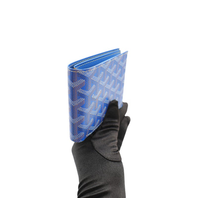 Goyard Victoire Bifold Wallet In Sky Blue Goyardine Canvas