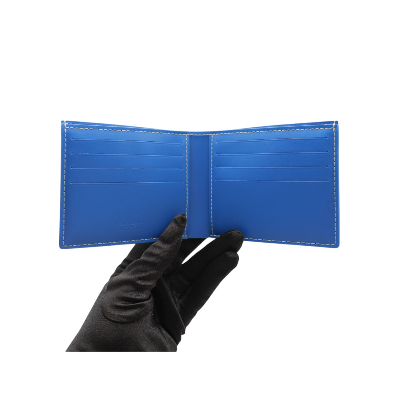 Goyard Victoire Bifold Wallet In Sky Blue Goyardine Canvas