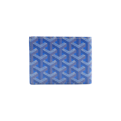 Goyard Victoire Bifold Wallet In Sky Blue Goyardine Canvas