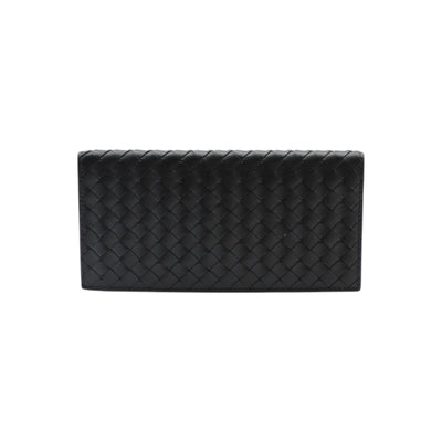 Bottega Veneta Intrecciato Long Wallet In Black