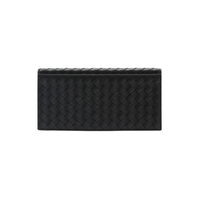 Bottega Veneta Intrecciato Long Wallet In Black