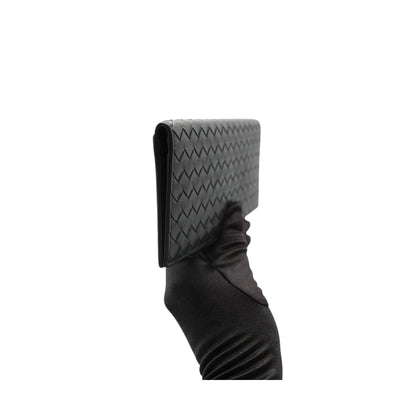 Bottega Veneta Intrecciato Long Wallet In Black