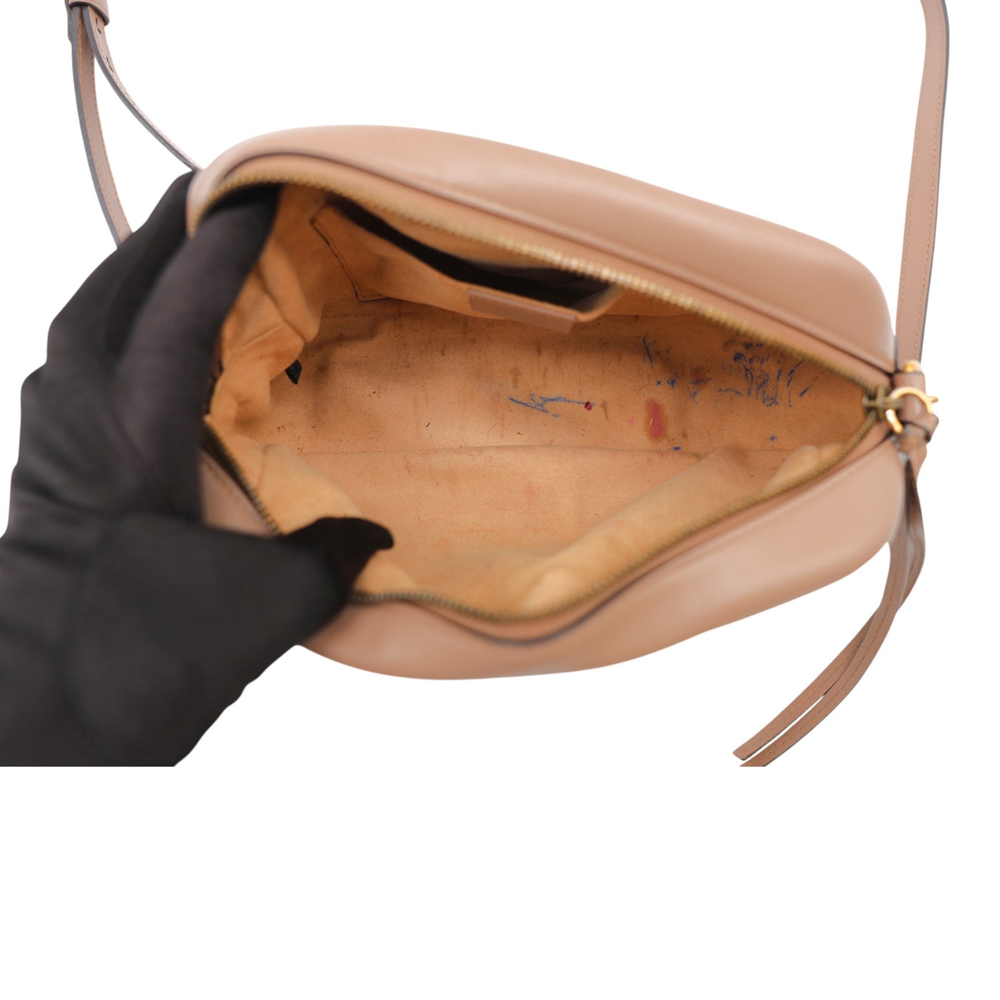 Gucci GG Marmont Small Camera Bag In Taupe