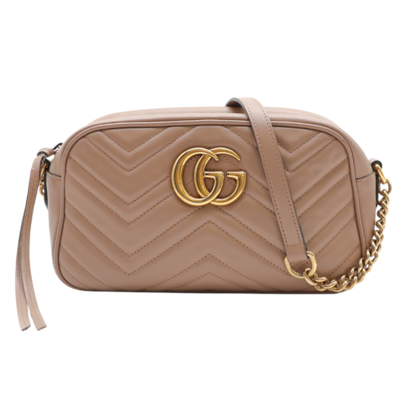 Gucci GG Marmont Small Camera Bag In Taupe