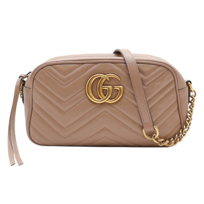 Gucci GG Marmont Small Camera Bag In Taupe