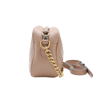 Gucci GG Marmont Small Camera Bag In Taupe
