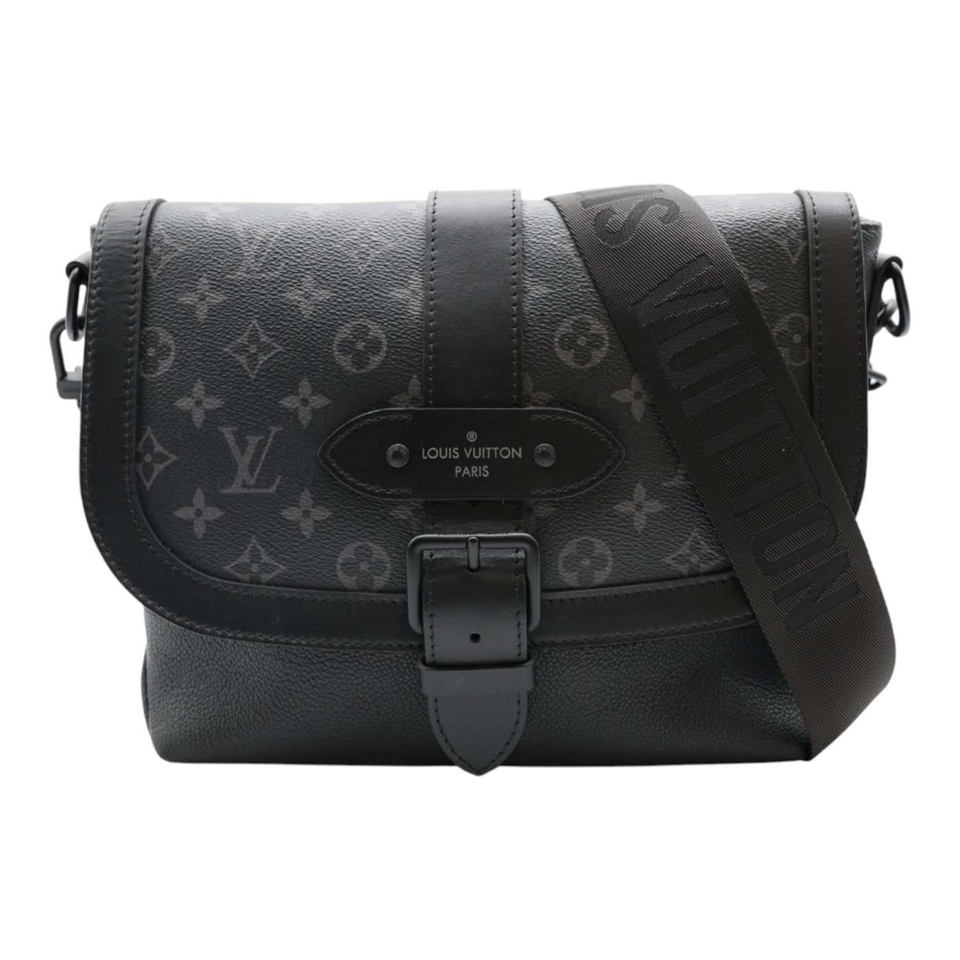 Louis Vuitton Saumur Monogram Eclipse Canvas Messenger Bag