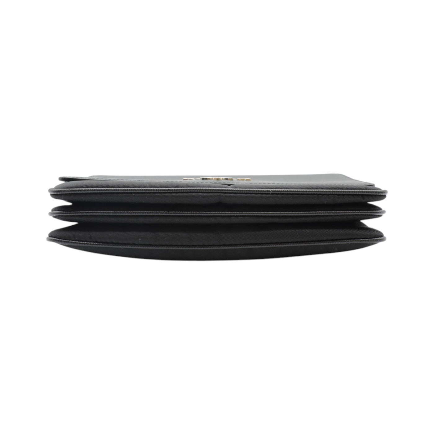 PRADA Saffiano Leather And Nylon Shoulder Bag In Black