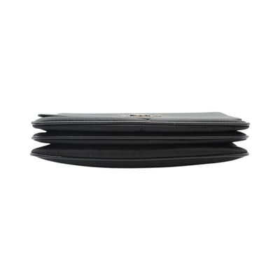 PRADA Saffiano Leather And Nylon Shoulder Bag In Black