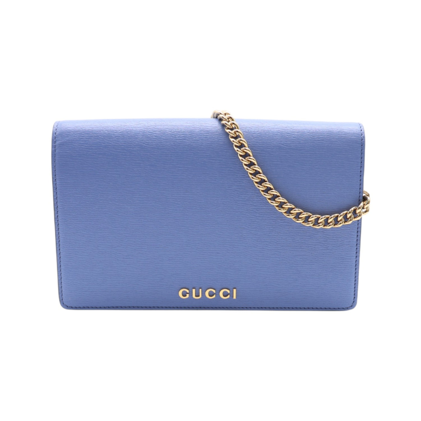 Gucci GG Marmont Wallet On Chain Crossbody Bag In Blue Lilach