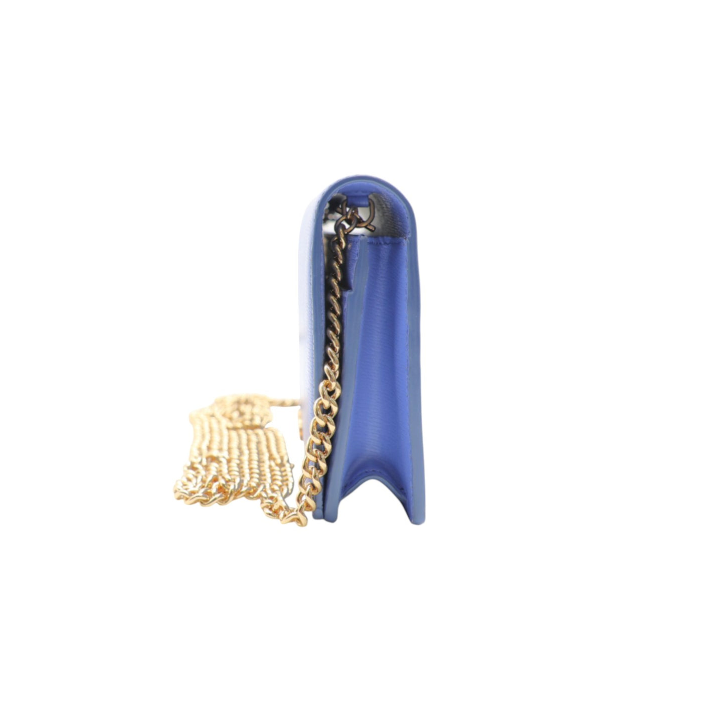 Gucci GG Marmont Wallet On Chain Crossbody Bag In Blue Lilach